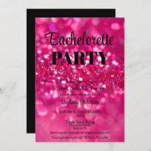 Hot roze glitter glam vrijgezellenfeest