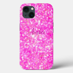 Hot Roze Glitter Glans Elegante Persoonlijke Case-Mate iPhone Case
