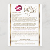 Hot-roze glitter Lip Hoe past u deze toe Flyer (Achterkant)