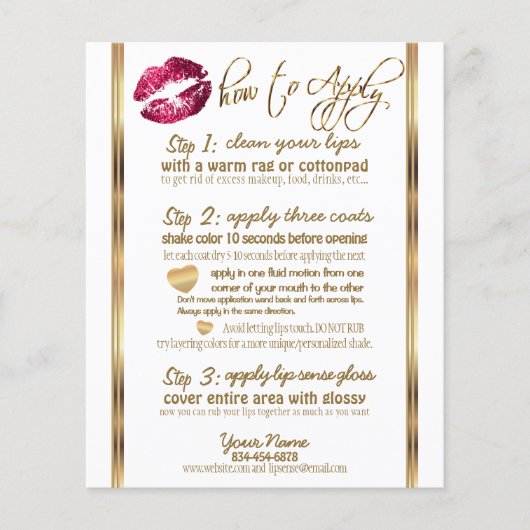 Hot-roze glitter Lip Hoe past u deze toe Flyer (Voorkant)