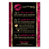 Hot-roze glitter Lip Hoe past u instructies toe Kaart (Voorkant)