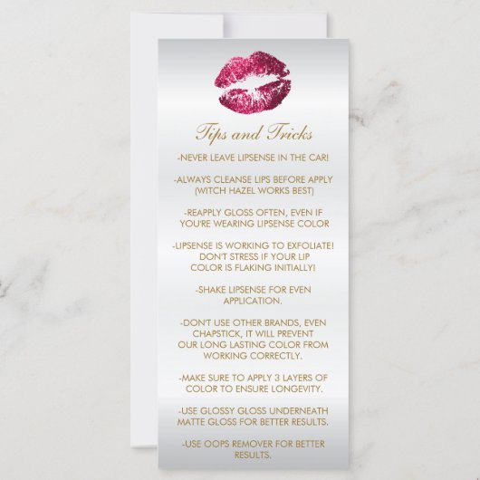 Hot-roze glitter Lip Instructies 2 - Satin (Achterkant)