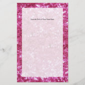 Hot-roze glitter look briefpapier (Voorkant)