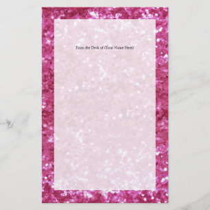 Hot-roze glitter look briefpapier