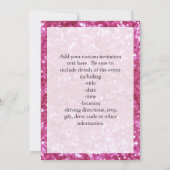 Hot-roze glitter look kaart (Achterkant)