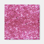 Hot-roze glitter-look magneet (Voorkant)