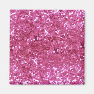 Hot-roze glitter-look magneet