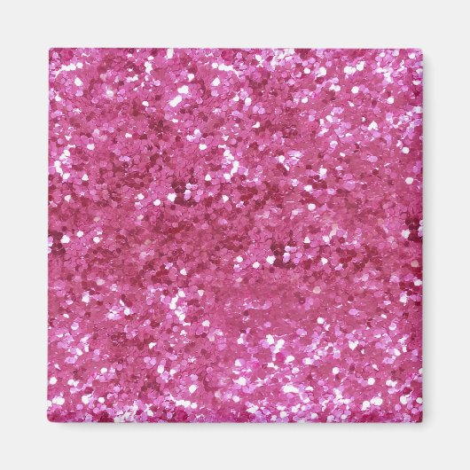 Hot-roze glitter-look magneet (Voorkant)