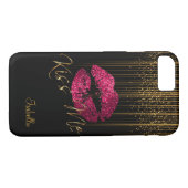 Hot-roze glitterlampen en Gold Glitter Star-lampje Case-Mate iPhone Case (Achterkant (Horizontaal))