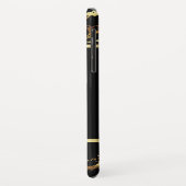 Hot-roze glitterliften en goudmarmer Case-Mate iPhone case (Achterkant/links)