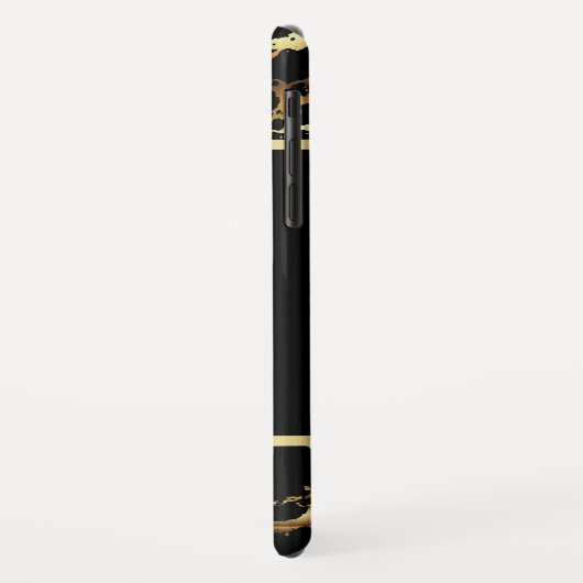 Hot-roze glitterliften en goudmarmer Case-Mate iPhone case (Achterkant/links)