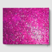 Hot-roze glitterpatroon gastenboek (Achterkant)