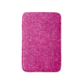 Hot-roze glitterpatroon | Girly Glamour Badmat (Voorkant Verticaal)