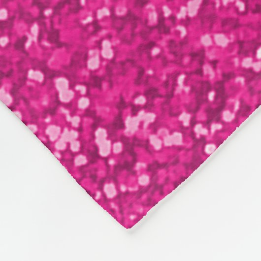 Hot-Roze Gold Glitter-hogedrukschoenen Monogram Fleece Deken (Hoek)