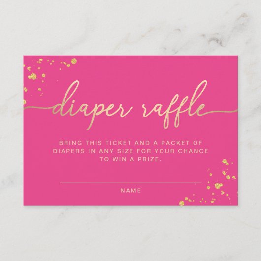 Hot-roze Gold-luiertapes Kaart invoegen (Voorkant)