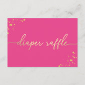 Hot-roze Gold-luiertapes Kaart invoegen (Achterkant)