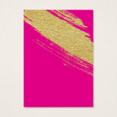 Hot-roze goudpenseel met schermkaarten visitekaartje (Achterkant)