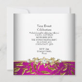 Hot-roze goudreliëf kaart (Achterkant)