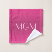 Hot roze gradatie reus monogram bad handdoek (Wasdoekje)