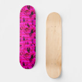Hot-roze graffiti skateboard dekken (Voorkant)