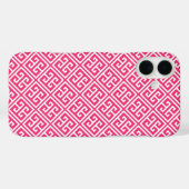 Hot-roze Grieks sleutelpatroon Case-Mate iPhone Case (Achterkant (horizontaal))