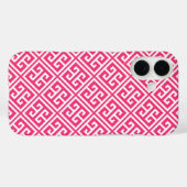 Hot-roze Grieks sleutelpatroon Case-Mate iPhone Case (Achterkant (horizontaal))