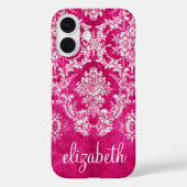 Hot-roze grijpingspatroon - Aangepaste tekst Case-Mate iPhone Case (Achterkant)