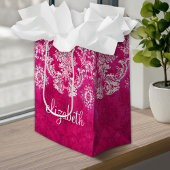 Hot-roze grijpingspatroon - Aangepaste tekst Klein Cadeauzakje