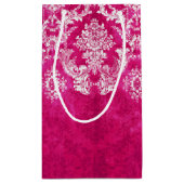 Hot-roze grijpingspatroon - Aangepaste tekst Klein Cadeauzakje (Achterkant)