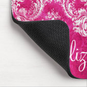 Hot-roze grijpingspatroon - Aangepaste tekst Muismat (Hoek)