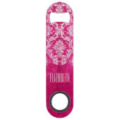 Hot-roze grijpingspatroon - Aangepaste tekst Speed Flessenopener (Achterkant)