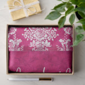 Hot-roze grijpingspatroon - Aangepaste tekst Tissuepapier (Geschenk)