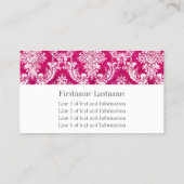 Hot-roze grijpingspatroon - Aangepaste tekst Visitekaartje (Achterkant)