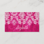 Hot-roze grijpingspatroon - Aangepaste tekst Visitekaartje (Voorkant)