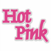 Hot-roze grote contoursticker sticker (Voorkant)
