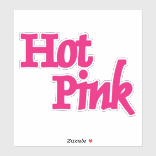 Hot-roze grote contoursticker sticker (Vel)