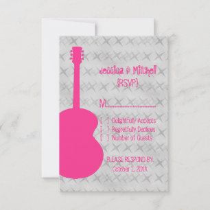 Hot-roze Guitar Grunge Response Kaart