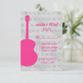 Hot-roze Guitar Grunge Response Kaart (Staand voorkant)