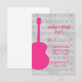 Hot-roze Guitar Grunge Response Kaart (Voorkant / Achterkant)