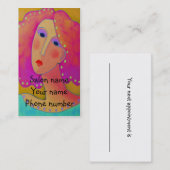 Hot-roze haar afsprakenkaartje (Voorkant / Achterkant)