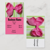 Hot-roze haarborst Visitekaartje (Voorkant / Achterkant)