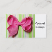 Hot-roze haarborst Visitekaartje (Achterkant)