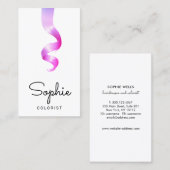 Hot-roze haarkleurstof stylist salon visitekaartje (Voorkant / Achterkant)