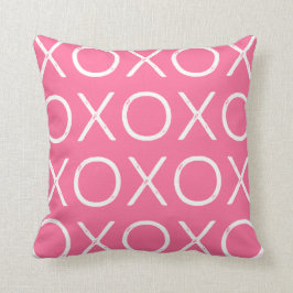 Hot-roze handschoenen en Kisses Valentijn Pillow Kussen