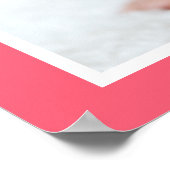 Hot-roze Happy Birthday Fotonaam Datum Poster (Hoek)