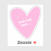 Hot-roze hart - Contour Stickers (Vel)