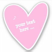 Hot-roze hart - Contour Stickers (Voorkant)