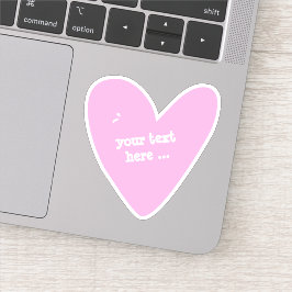 Hot-roze hart - Contour Stickers