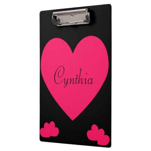 Hot-roze hart klembord (Links)