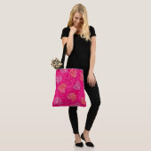 Hot-roze hart/lichtroze Mode Tas (Op model)